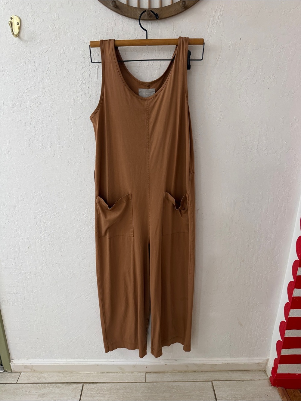Everlane 100% Cotton Brown Tan Jumpsuit Small